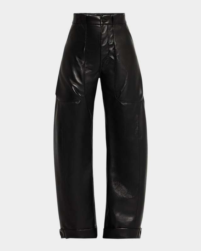 The Half Pipe Wide-Leg Faux Leather Cargo Pants